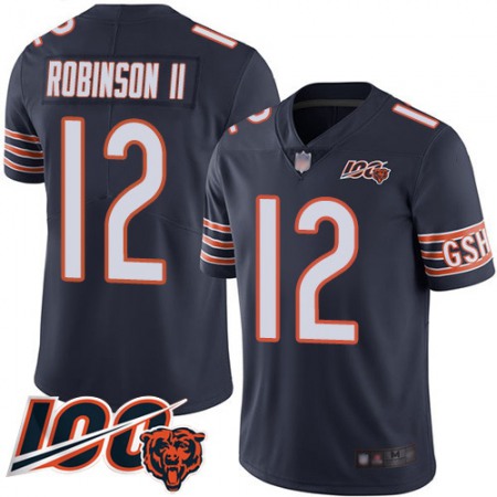Nike Bears #12 Allen Robinson II Navy Blue Team Color Youth Stitched NFL 100th Season Vapor Limited Jersey