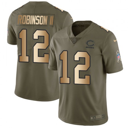 Nike Bears #12 Allen Robinson II Olive/Gold Youth Stitched NFL Limited 2017 Salute to Service Jersey