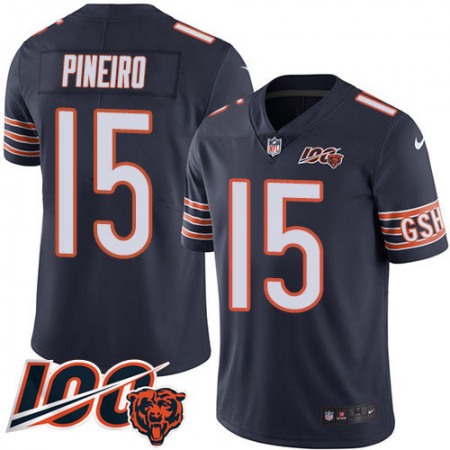 Nike Bears #15 Eddy Pineiro Navy Blue Team Color Youth 100th Season Stitched NFL Vapor Untouchable Limited Jersey