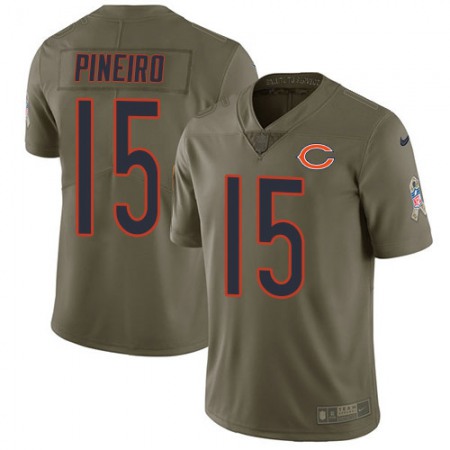 Nike Bears #15 Eddy Pineiro Olive Youth Stitched NFL Limited 2017 Salute To Service Jersey