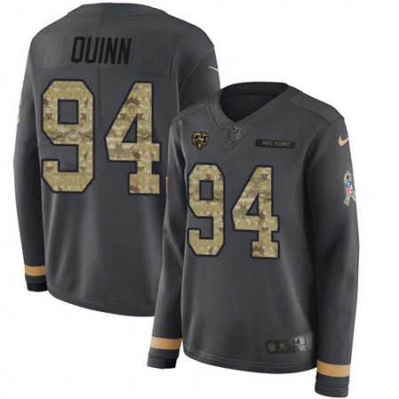Nike Bears #94 Robert Quinn Anthracite Salute to Service Women's Stitched NFL Limited Therma Long Sleeve Jersey