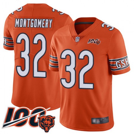 Nike Bears #32 David Montgomery Orange Youth Stitched NFL Limited Rush 100th Season Jersey