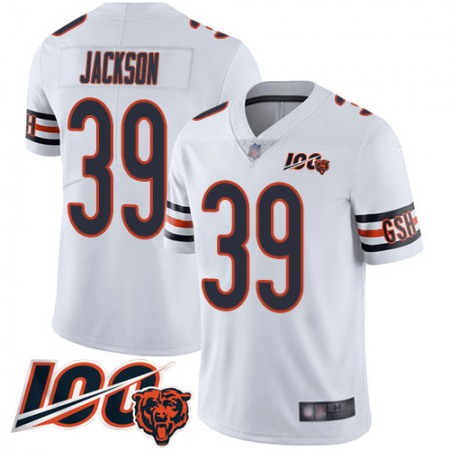 Nike Bears #39 Eddie Jackson White Youth Stitched NFL 100th Season Vapor Limited Jersey