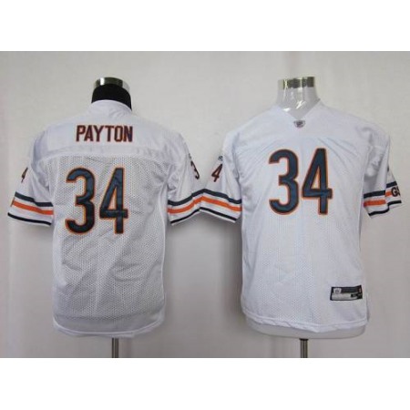 Bears #34 Walter Payton White Stitched Youth NFL Jersey