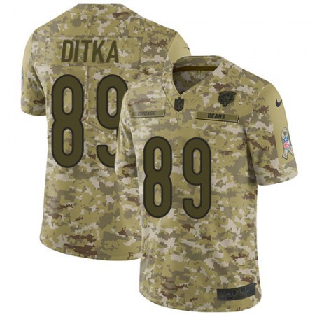 Nike Bears #89 Mike Ditka Camo Youth Stitched NFL Limited 2018 Salute to Service Jersey