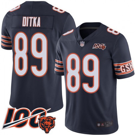 Nike Bears #89 Mike Ditka Navy Blue Team Color Youth Stitched NFL 100th Season Vapor Limited Jersey