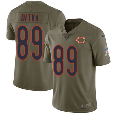 Nike Bears #89 Mike Ditka Olive Youth Stitched NFL Limited 2017 Salute to Service Jersey