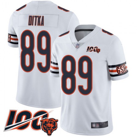 Nike Bears #89 Mike Ditka White Youth Stitched NFL 100th Season Vapor Limited Jersey