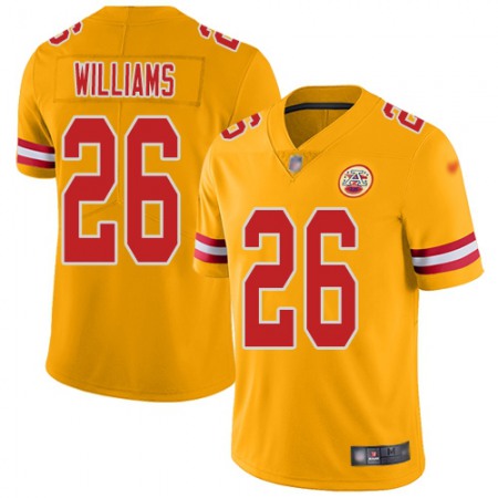 Nike Chiefs #26 Damien Williams Gold Youth Stitched NFL Limited Inverted Legend Jersey