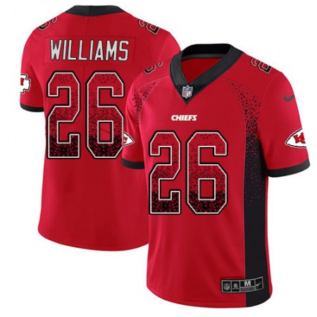 Nike Chiefs #26 Damien Williams Red Team Color Youth Stitched NFL Limited Rush Drift Fashion Jersey