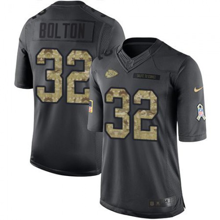Nike Chiefs #32 Nick Bolton Black Youth Stitched NFL Limited 2016 Salute to Service Jersey