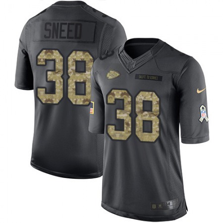 Nike Chiefs #38 L'Jarius Sneed Black Youth Stitched NFL Limited 2016 Salute to Service Jersey