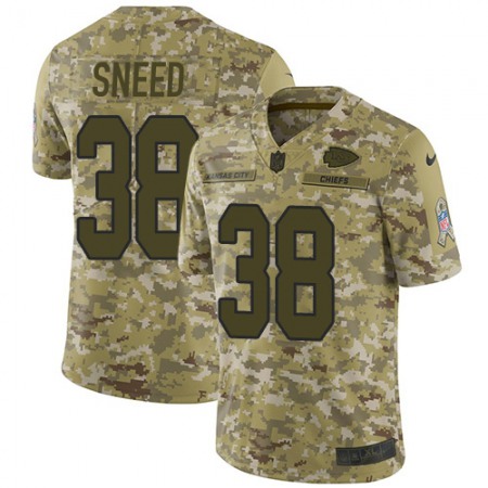 Nike Chiefs #38 L'Jarius Sneed Camo Youth Stitched NFL Limited 2018 Salute To Service Jersey