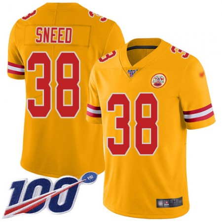 Nike Chiefs #38 L'Jarius Sneed Gold Youth Stitched NFL Limited Inverted Legend 100th Season Jersey