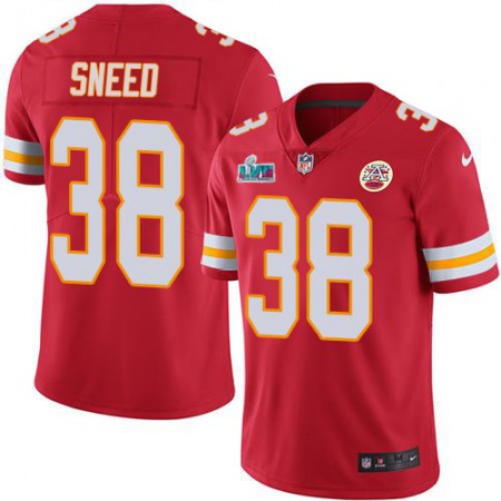 Nike Chiefs #38 L'Jarius Sneed Red Team Color Super Bowl LVII Patch Youth Stitched NFL Vapor Untouchable Limited Jersey