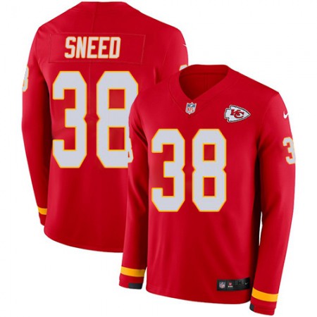 Nike Chiefs #38 L'Jarius Sneed Red Team Color Youth Stitched NFL Limited Therma Long Sleeve Jersey