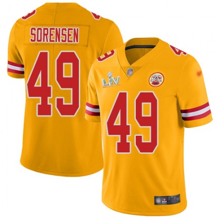 Nike Chiefs #49 Daniel Sorensen Gold Youth Super Bowl LV Bound Stitched NFL Limited Inverted Legend Jersey