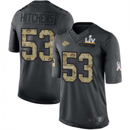 Nike Chiefs #53 Anthony Hitchens Black Youth Super Bowl LV Bound Stitched NFL Limited 2016 Salute to Service Jersey