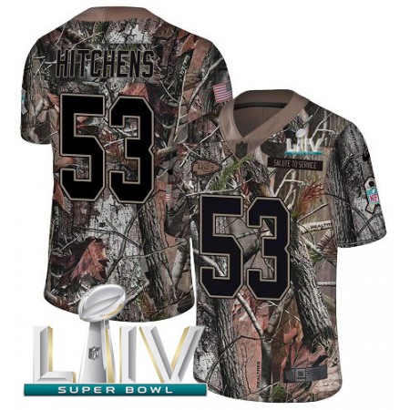 Nike Chiefs #53 Anthony Hitchens Camo Super Bowl LIV 2020 Youth Stitched NFL Limited Rush Realtree Jersey