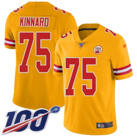 Nike Chiefs #75 Darian Kinnard Gold Youth Stitched NFL Limited Inverted Legend 100th Season Jersey