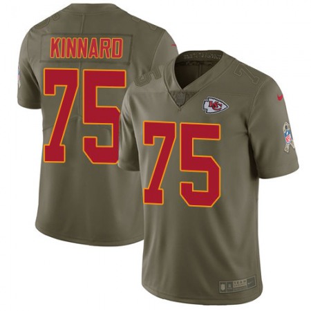 Nike Chiefs #75 Darian Kinnard Olive Youth Stitched NFL Limited 2017 Salute to Service Jersey
