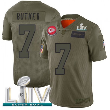Nike Chiefs #7 Harrison Butker Camo Super Bowl LIV 2020 Youth Stitched NFL Limited 2019 Salute To Service Jersey