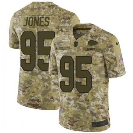 Nike Chiefs #95 Chris Jones Camo Youth Stitched NFL Limited 2018 Salute to Service Jersey