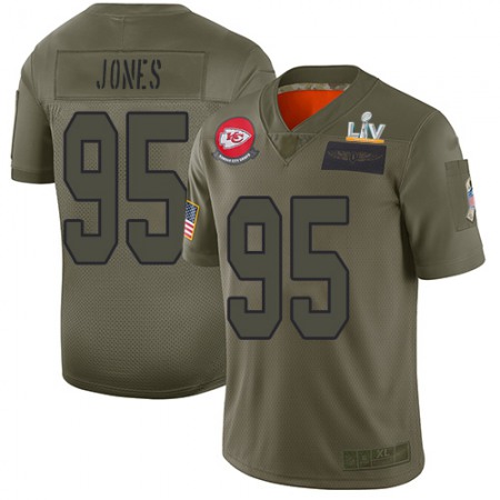Nike Chiefs #95 Chris Jones Camo Youth Super Bowl LV Bound Stitched NFL Limited 2019 Salute To Service Jersey