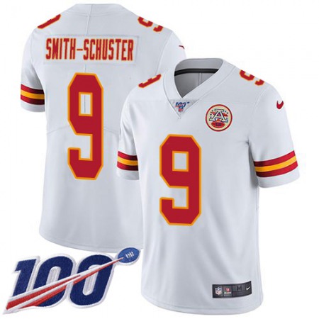 Nike Chiefs #9 JuJu Smith-Schuster White Youth Stitched NFL 100th Season Vapor Limited Jersey