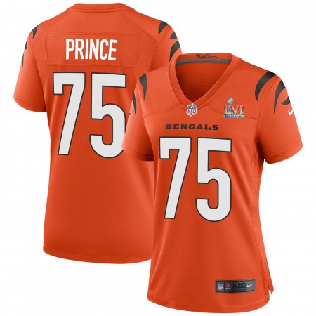 Cincinnati Bengals #75 Isaiah Prince Orange Super Bowl LVI Patch Nike Women's Game Jersey