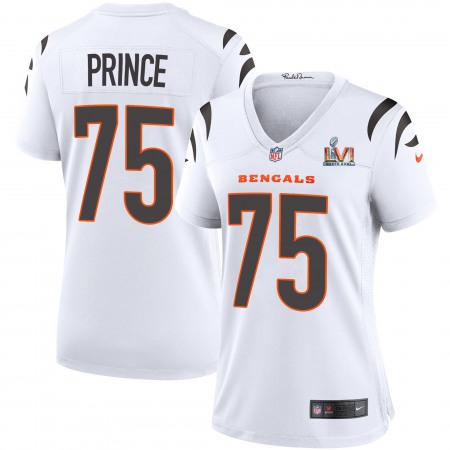 Cincinnati Bengals #75 Isaiah Prince White Super Bowl LVI Patch Nike Women's Game Jersey