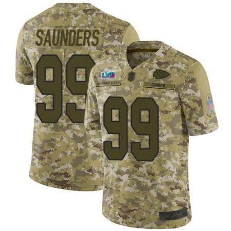 Nike Chiefs #99 Khalen Saunders Camo Super Bowl LVII Patch Youth Stitched NFL Limited 2018 Salute To Service Jersey