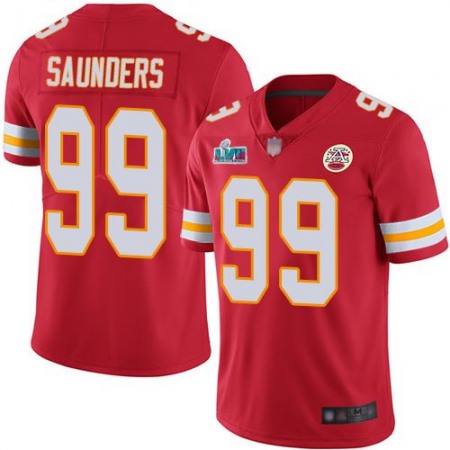 Nike Chiefs #99 Khalen Saunders Red Team Color Super Bowl LVII Patch Youth Stitched NFL Vapor Untouchable Limited Jersey