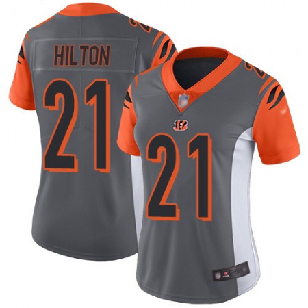 Nike Bengals #21 Mike Hilton Silver Women's Stitched NFL Limited Inverted Legend Jersey