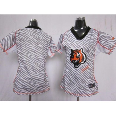 Nike Bengals Blank Zebra Women's Stitched NFL Elite Jersey