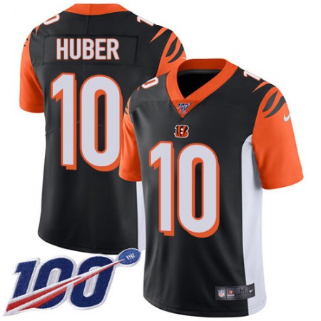 Nike Bengals #10 Kevin Huber Black Team Color Youth Stitched NFL 100th Season Vapor Limited Jersey