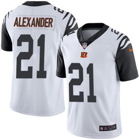 Nike Bengals #21 Mackensie Alexander White Youth Stitched NFL Limited Rush Jersey