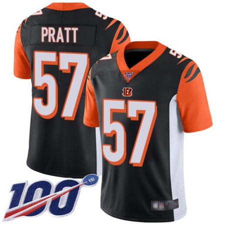 Nike Bengals #57 Germaine Pratt Black Team Color Youth Stitched NFL 100th Season Vapor Limited Jersey