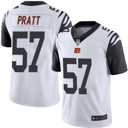 Nike Bengals #57 Germaine Pratt White Youth Stitched NFL Limited Rush Jersey