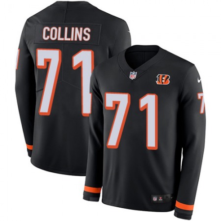 Nike Bengals #71 La'el Collins Black Team Color Youth Stitched NFL Limited Therma Long Sleeve Jersey