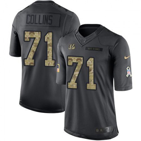 Nike Bengals #71 La'el Collins Black Youth Stitched NFL Limited 2016 Salute to Service Jersey