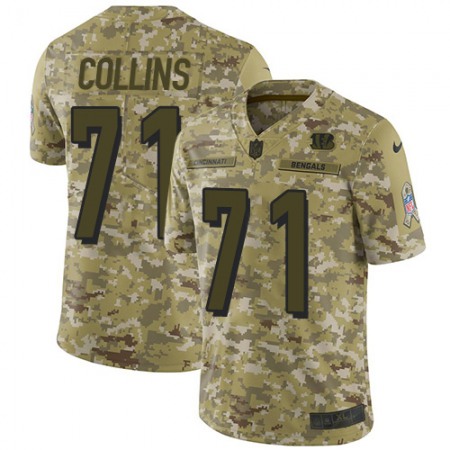 Nike Bengals #71 La'el Collins Camo Youth Stitched NFL Limited 2018 Salute To Service Jersey