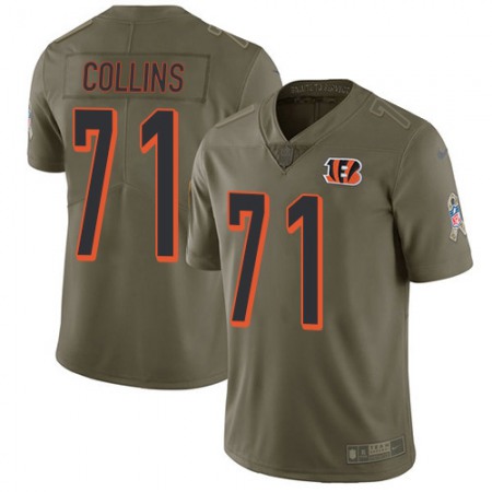 Nike Bengals #71 La'el Collins Olive Youth Stitched NFL Limited 2017 Salute To Service Jersey