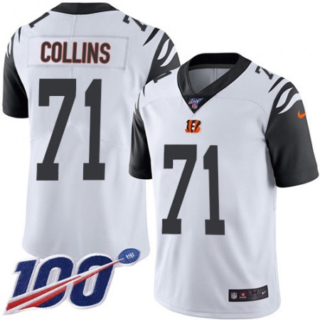 Nike Bengals #71 La'el Collins White Youth Stitched NFL Limited Rush 100th Season Jersey