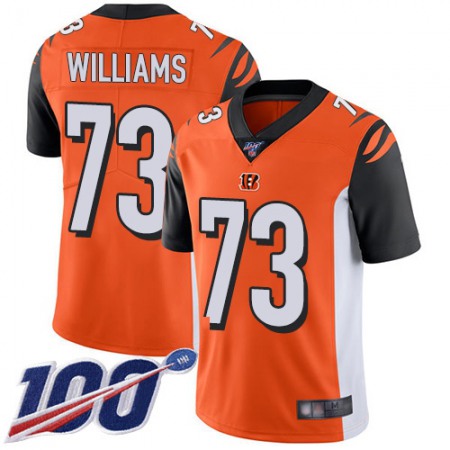 Nike Bengals #73 Jonah Williams Orange Alternate Youth Stitched NFL 100th Season Vapor Limited Jersey