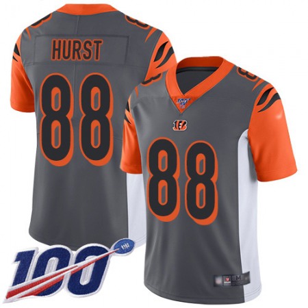 Nike Bengals #88 Hayden Hurst Silver Youth Stitched NFL Limited Inverted Legend 100th Season Jersey
