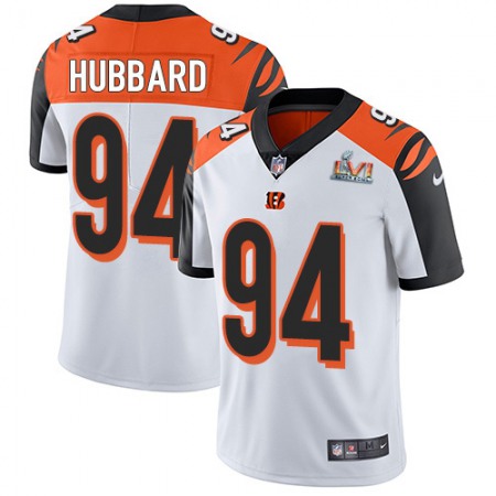 Nike Bengals #94 Sam Hubbard White Super Bowl LVI Patch Youth Stitched NFL Vapor Untouchable Limited Jersey