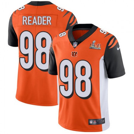 Nike Bengals #98 D.J. Reader Orange Alternate Super Bowl LVI Patch Youth Stitched NFL Vapor Untouchable Limited Jersey