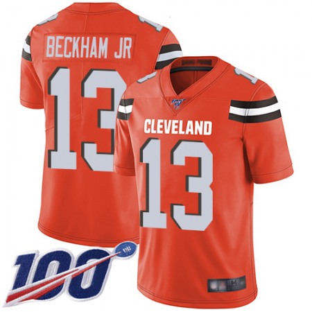 Nike Browns #13 Odell Beckham Jr Orange Alternate Youth Stitched NFL 100th Season Vapor Limited Jersey