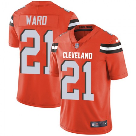 Nike Browns #21 Denzel Ward Orange Alternate Youth Stitched NFL Vapor Untouchable Limited Jersey